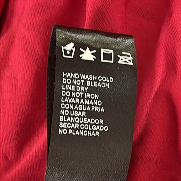 Perceptions New York Women’s Red Glitter Floral Midi Dress Fit Flare Size XL - Picture 11 of 11